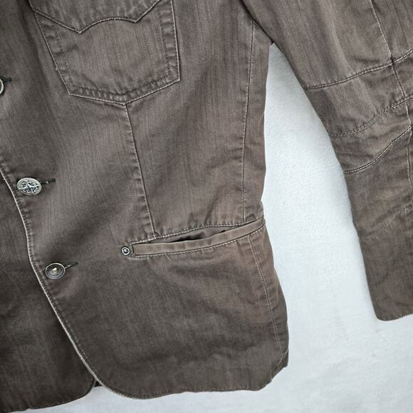 House of Howe Reconstructed Blazer Jacket Skull Lining Men's Size 42 Vtg Y2K - Picture 8 of 16